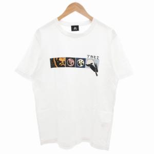 Tシャツ 半袖 クルーネック プリント XL 白 ホワイト /GV