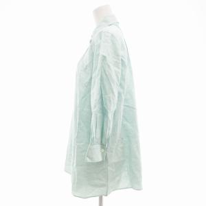 OLD ENGLAND シャツ ブラウス 長袖 リネン混 38 ライトブルー /JS