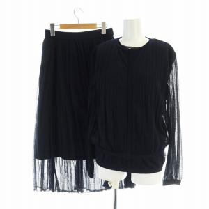 21SS セットアップ 上下 3点セット アンサンブル ノーカラージャケット ノースリーブ カットソー