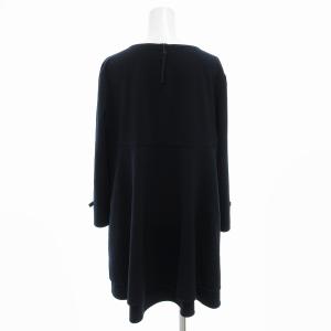 TO BE CHIC 22AW セットアップ ブラウスチュニック パンツ 長袖 フリル 42 ネイビー /JS