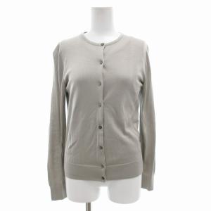 アンサンブルニット カーディガン 半袖 絹 シルク 36 グレー /JS