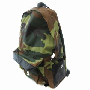 Orobianco 美品 リュックサック デイパック 迷彩柄 カモフラージュ ロゴ カーキ /AE