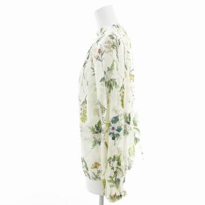 TOMORROWLAND collection 美品 23AW コロンブスノートプリントネックギャザーブラウス シャツ プルオーバー 長袖 36 S アイボリー