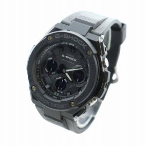 CASIO G-SHOCK G-STEEL 腕時計 ウォッチ 電波ソーラー アナデジ ロゴ デイト カレンダー付き 黒 ブラック GST-W100G-1BJF