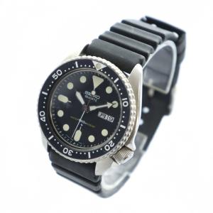 SEIKO プロフェッショナルダイバーズ 150m ジャンク品 腕時計 クォーツ 黒文字盤 カレンダー付き