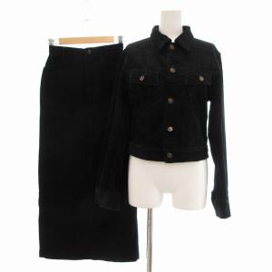 ラルフローレン 国内正規 セットアップ コーデュロイ ジャケット ロングスカート 9 黒 ブラック /UO
