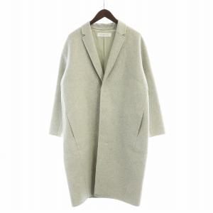 ライトメルトン チェスターコート タグ付き ロング 長袖 カシミヤ混 34 XS グレー 23-08-94-08201HN