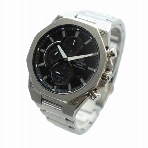 CASIO エディフィス 腕時計 ウォッチ ソーラー クロノグラフ 黒文字盤 デイト カレンダー付き シルバー色 EFS-S570YD-1AJF