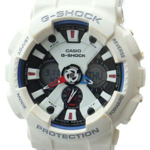 腕時計 ウォッチ クォーツ アナデジ カレンダー付き ロゴ 白 ホワイト GA-120TR-7AJF /MQ