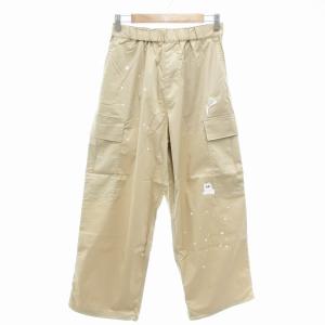 タグ付き カーゴパンツ ビューティフルシャドークリーチャー イージー 刺繍 ペイント加工 S ベージュ