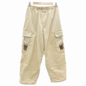 タグ付き カーゴパンツ イカクサボリ イージー 刺繍 S ベージュ 028000371 /AE