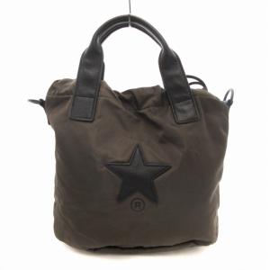 ハンドバッグ ショルダー 2WAY ナイロン ロゴ カーキ /UD