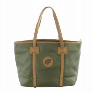 AT EASE WATAMU トートバッグ ハンド レザー ロゴ カーキ 7505-A91 /MQ