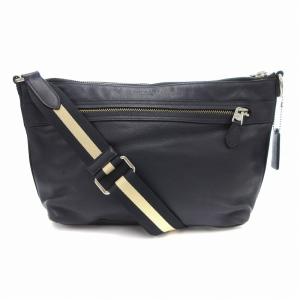 ショルダーバッグ ファスナー開閉 レザー ダークネイビー F54796 /JS