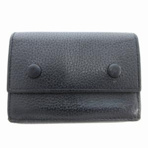 三つ折り財布 ウォレット スモール フォールデッド レザー イエロー ブラック /JS