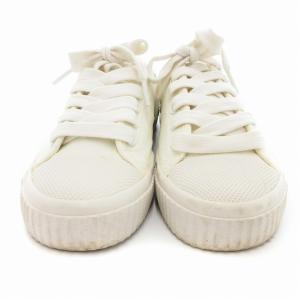 FRED PERRY × MARGARET HOWELL スニーカー シューズ キャンバス ロゴ刺繍 37 ホワイト /JS