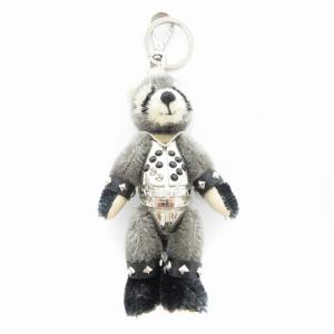 キーリング ストラップ アライグマモチーフ スタッズ グレー /JS