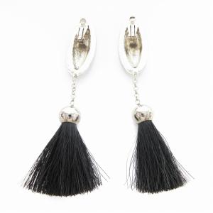 TOGA PULLA 復刻 メタルピースフリンジイヤリング タッセル シルバーカラー TP62-AK276 /JS