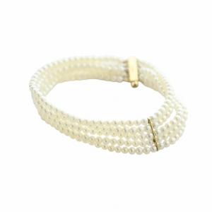 ブレスレット ベビーパール 5連 K18 3mm ホワイト