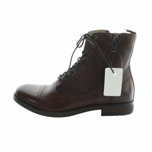 レースアップ ブーツ ショート レザー 26cm ブラウン Y01376