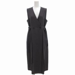 リネンライクジレワンピース ロング ベルト F チャコール 162310011 /UO