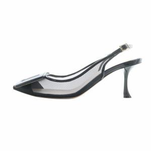 ROGER VIVIER パンプス メッシュ パテントレザー 37 ブラック