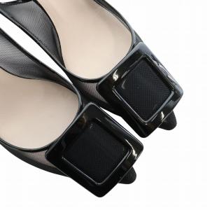 ROGER VIVIER パンプス メッシュ パテントレザー 37 ブラック
