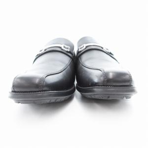 asics texcy luxe ビットスリッポン ローファー 天然皮革 28cm 黒 ブラック TU-7771 /UO