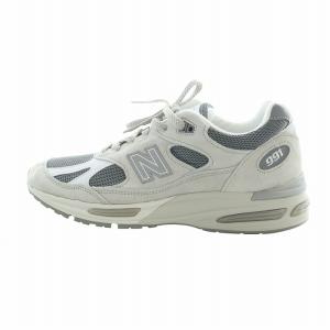 スニーカー イングランド製 スエード US9.5 ライトグレー U991LG2