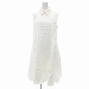 ワンピース ノースリーブ ひざ丈 0 白 ホワイト 41500 /UO