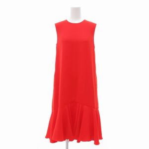 ワンピース ノースリーブ ミモレ ロング 0 朱色 41498 /UO