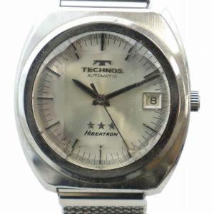 hibeatron 腕時計 ウォッチ 自動巻き ロゴ カレンダー付き デイト シルバー色 /MQ