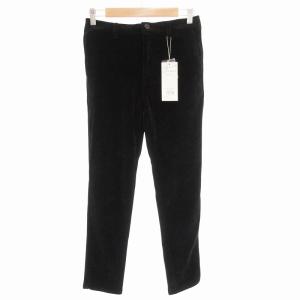 タグ付き ベロアコーデュロイステイサムパンツ スリム M 黒 ブラック 251HAC31-227H /FF