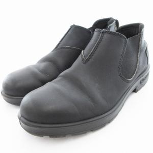 サイドゴアブーツ ローカット 本革 レザー 8 ブラック 000904 /UO