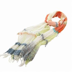 マフラー ストール フリンジ コットン 総柄 マルチカラー /FF