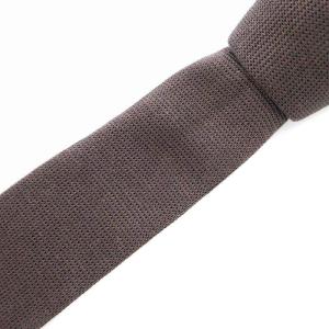 fiorio タグ付き ナロー ネクタイ ニット 絹 シルク F ブラウン /UO