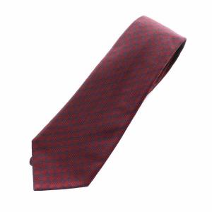 現行タグ ネクタイ レギュラータイ GG ロゴ 総柄 絹 シルク 赤 レッド /MQ OH