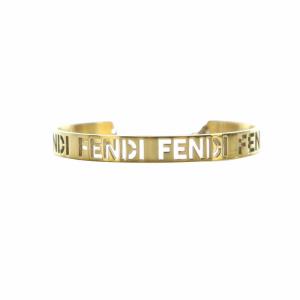 FENDI バングル ロゴ S ゴールドカラー