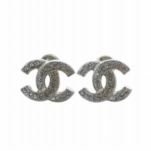 F22V ピアス ココマーク ラインストーン シルバーカラー