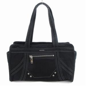 ボストンバッグ トラベル 旅行 トート 裏レオパード柄 ブラック /UO