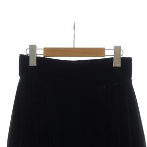 DAISY LIN ワイドパンツ べロア ロング ベルベット 38 S 黒 ブラック 07284 /MQ