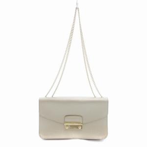 ジュリア チェーンショルダーバッグ 本革 レザー ベージュ系 /UO