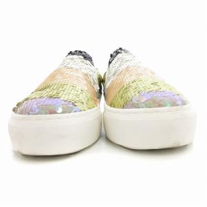 GINZA Kanematsu スリッポン スニーカー スパンコール 37 白系 マルチカラー /UO