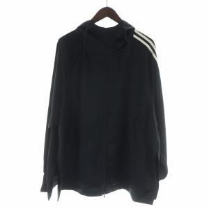 3S TCH SLK HOOD スリーストライプテック パーカー フード 長袖 ジップアップ ロゴ S