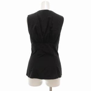 PRADA ブラウス シャツ ノースリーブ 38 ブラック /UO