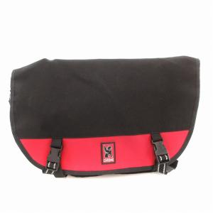 メッセンジャーバッグ ショルダー キャンバス USA製 黒 ブラック 赤 レッド /AE