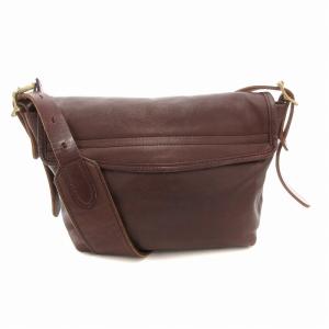 SLOW ショルダーバッグ メッセンジャー レザー ダークブラウン /AE