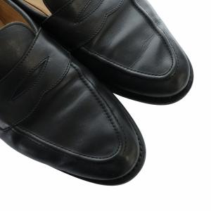 Tricker's コインローファー 革靴 ビジネスシューズ ロゴ レザー 9.5 27.5cm 黒 ブラック 7923 /MQ