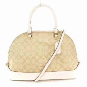 シエラ サッチェル ハンドバッグ ショルダー 2WAY シグネチャー ベージュ /AE