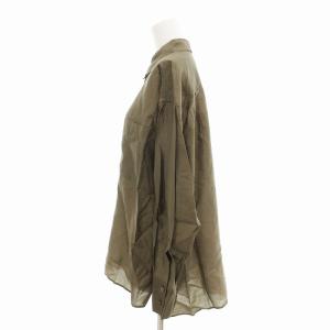 IENA 20SS シャツ ブラウス 薄手 オーバーサイズ 長袖 カーキ /AE